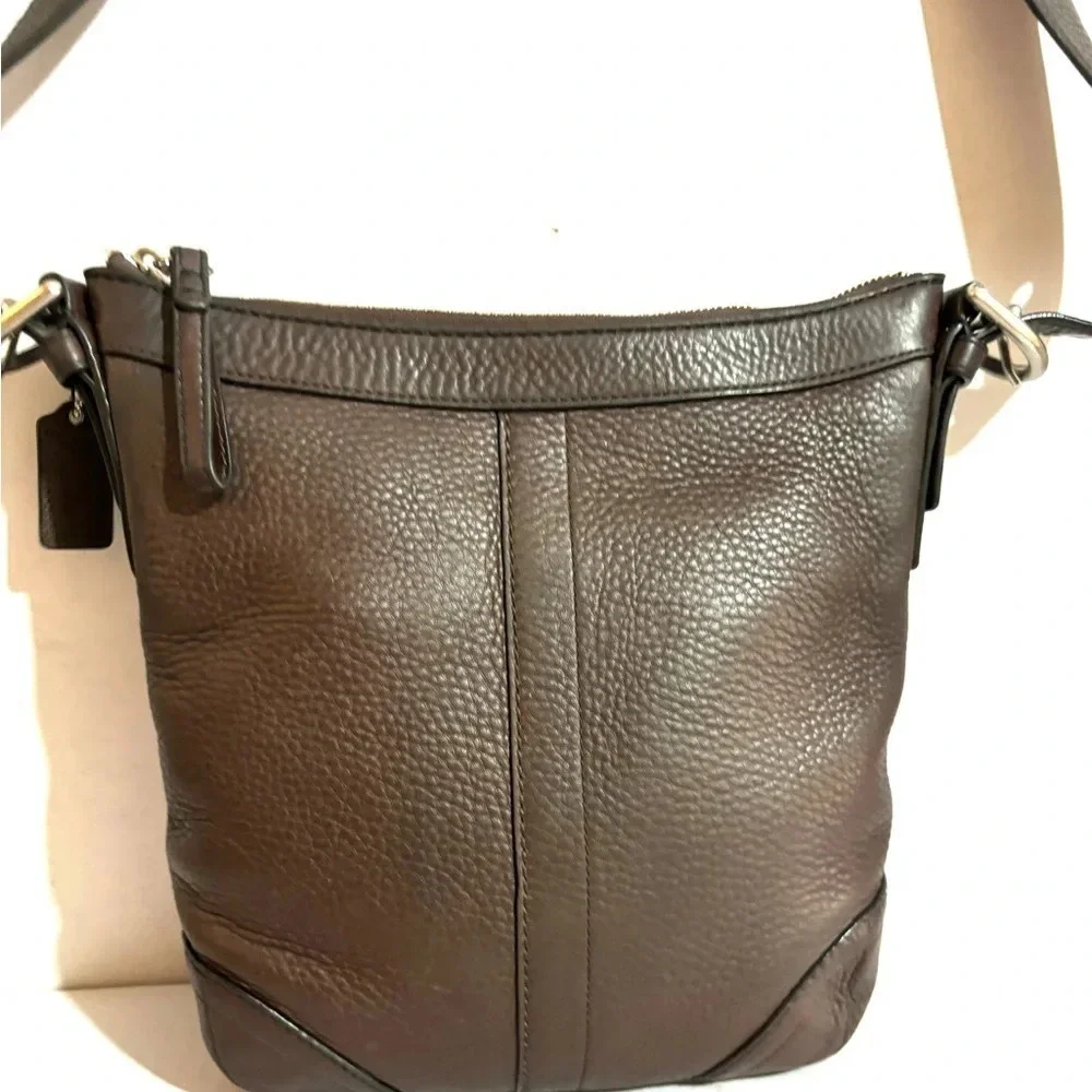 Coach vintage brown distressed leather crossbody handbag